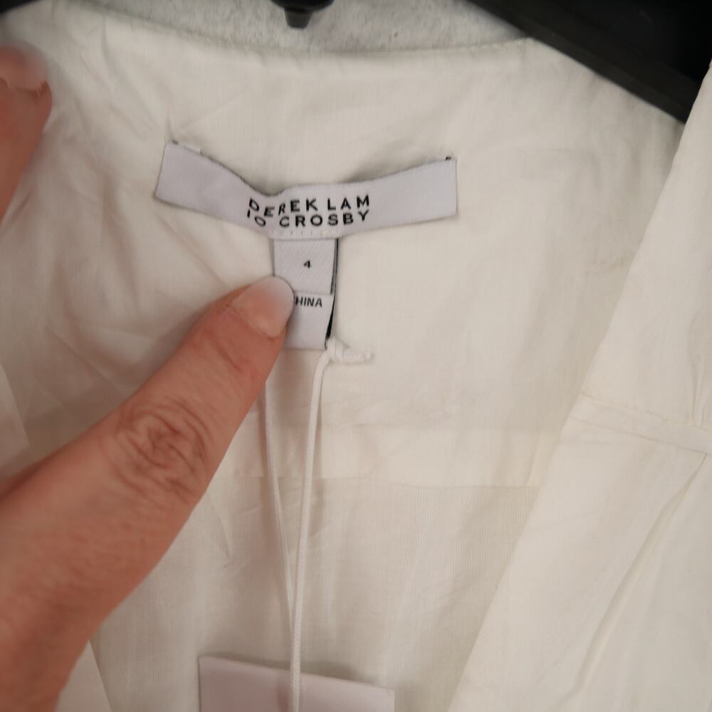 Derek Lam 10 Crosby Women's 4 Nara Cotton Poplin Cinched-Waist Maxi Dress READ* - Picture 5 of 12